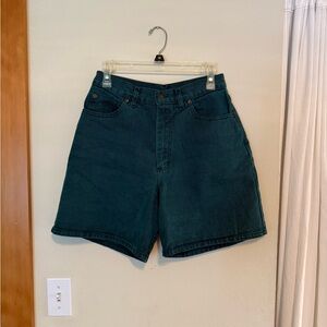 Dark Teal Denim Shorts